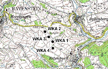 Lageplan der WKA